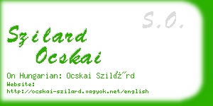 szilard ocskai business card